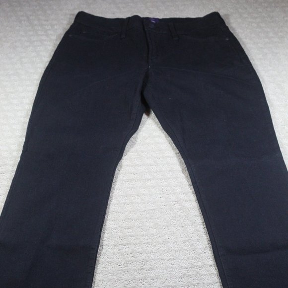 NEW! NYDJ Size 10 Black Mid Rise Straight Leg Denim Jeans - Picture 1 of 6